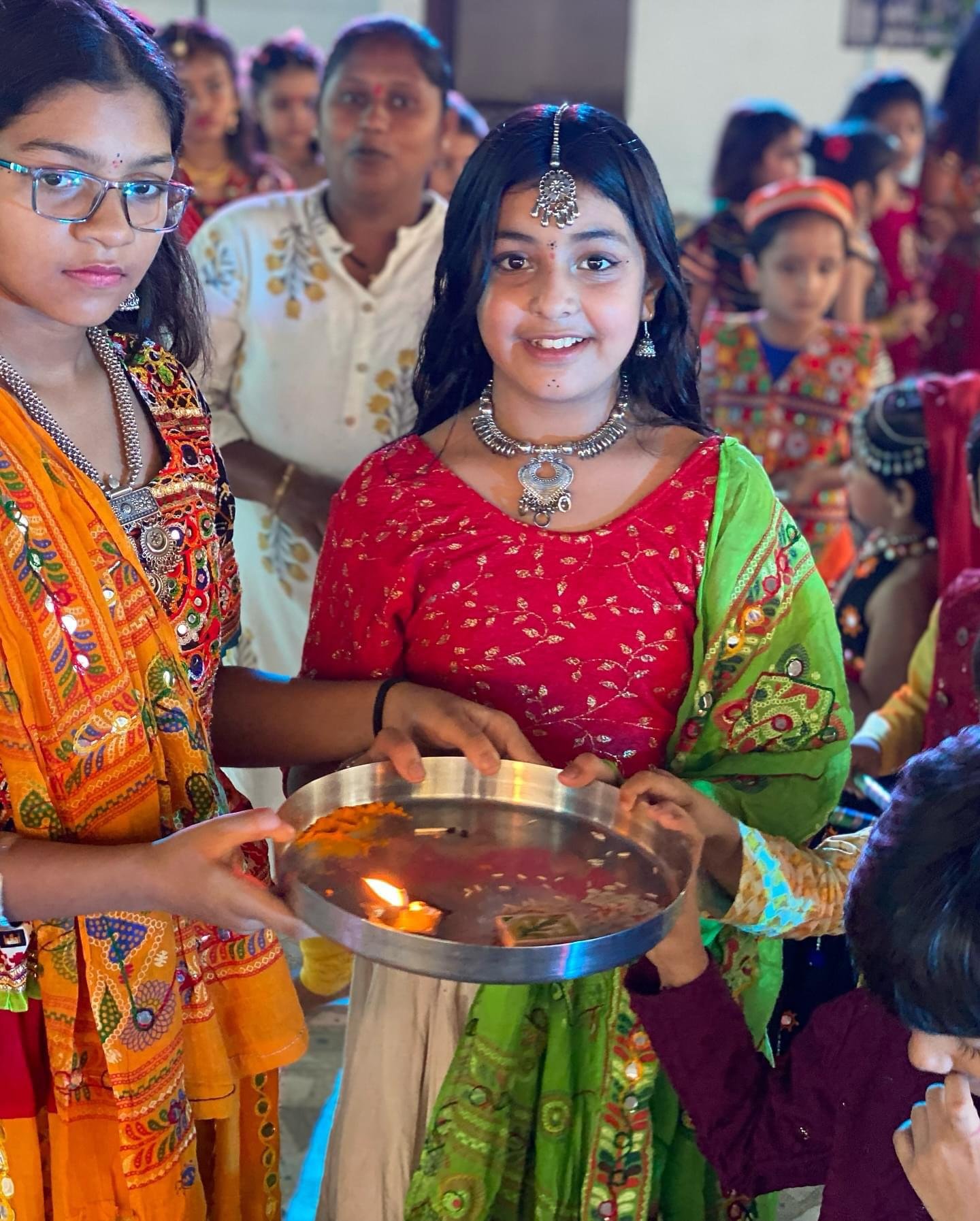 guest welcome by kids at balgokulam