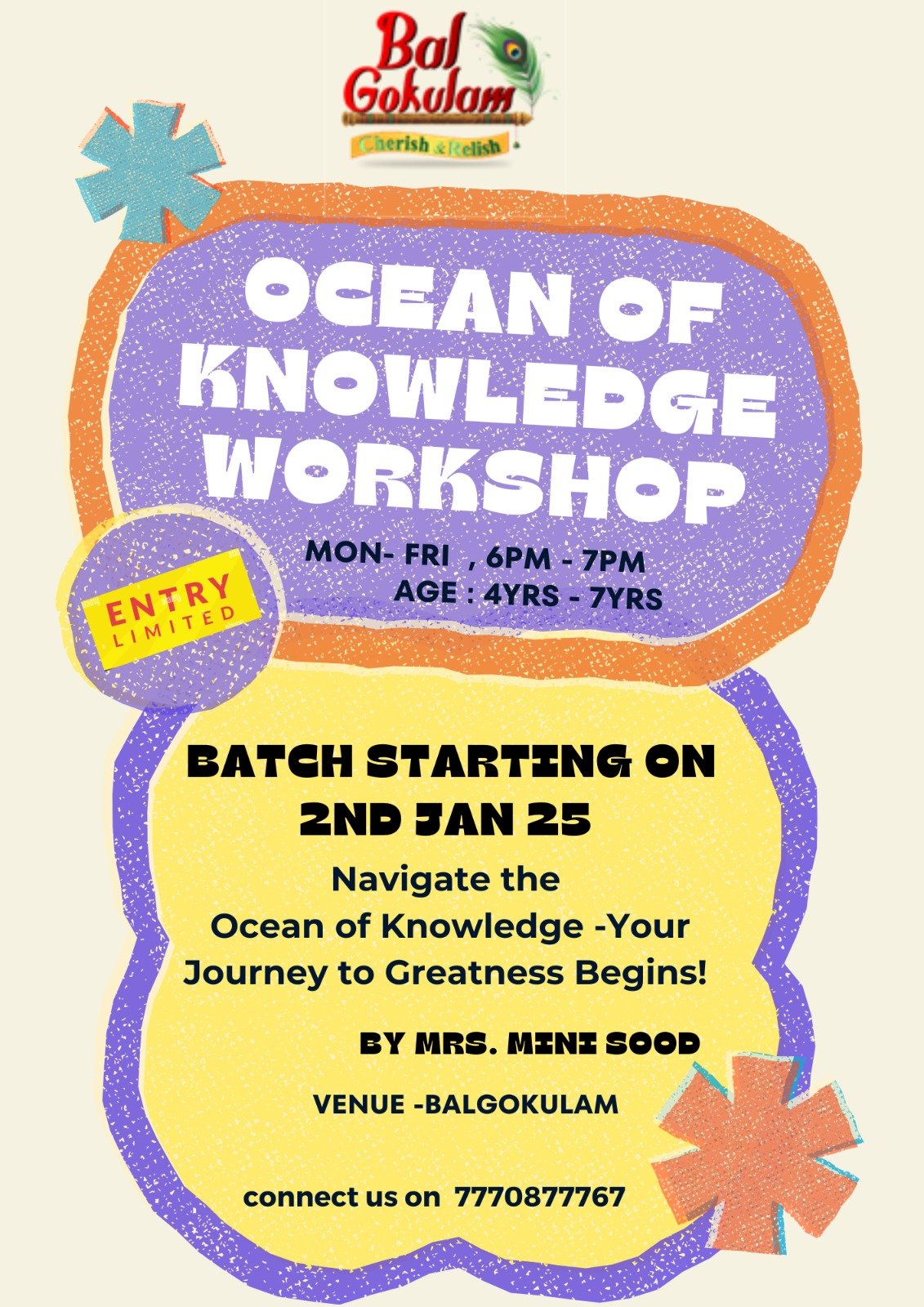 Ocean of knowledge Classes at Balgokulam